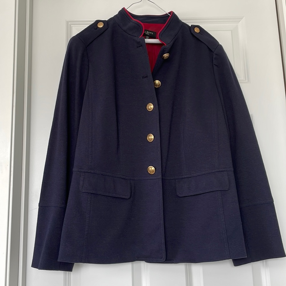 Talbots gorgeous jacket with raised neckline new